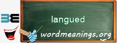 WordMeaning blackboard for langued